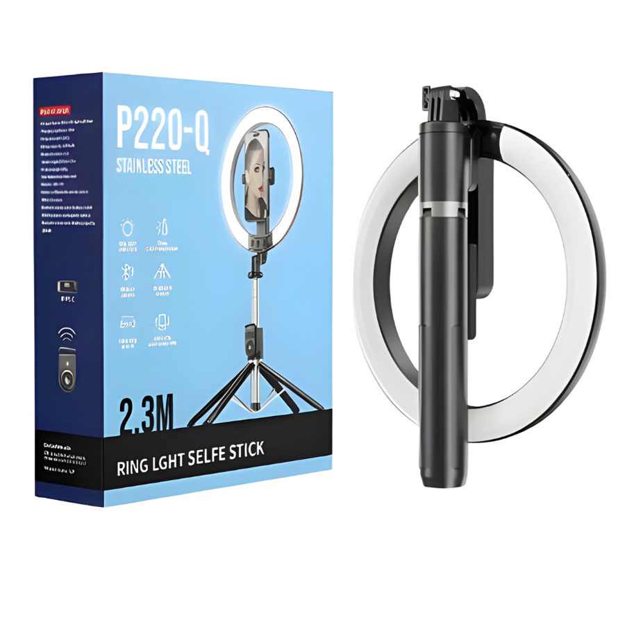 RING LIGHT SELFIE STICK P220-Q STAINLESS STEEL 230CM