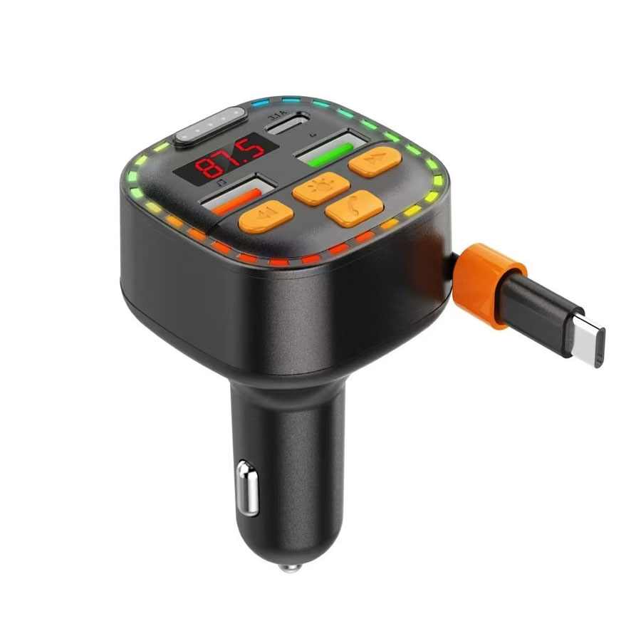 BLUETOOTH FM TRANSMITE T02 SA KABLOM PD 3.1A BRZO PUNJENJE