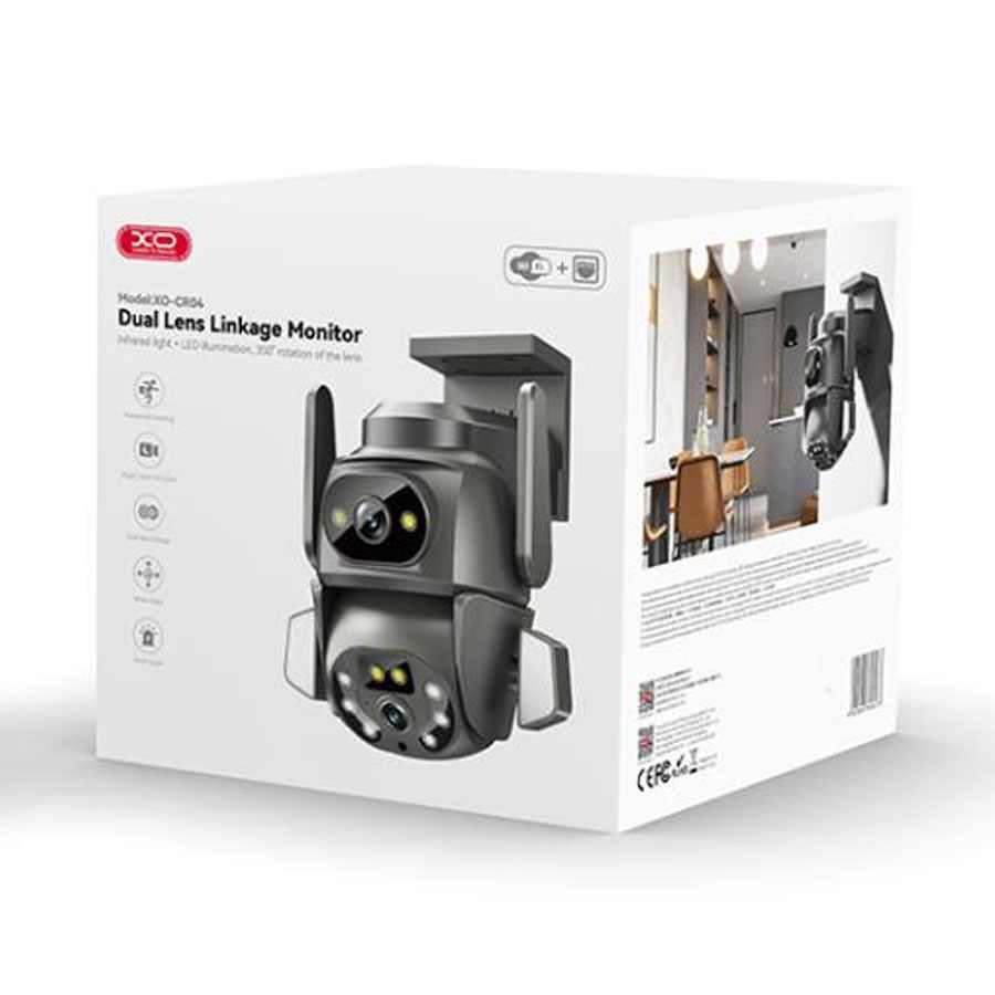 PAMETNA VANJSKA KAMERA XO SA DUPLIM EKRANIMA X0-CR04 400W 2.4G WiFi