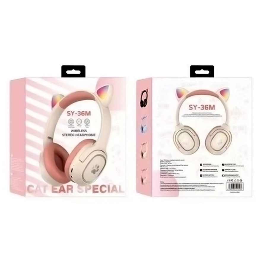 CAT EAR BLUETOOTH SLUSALICE SY-36M PINK