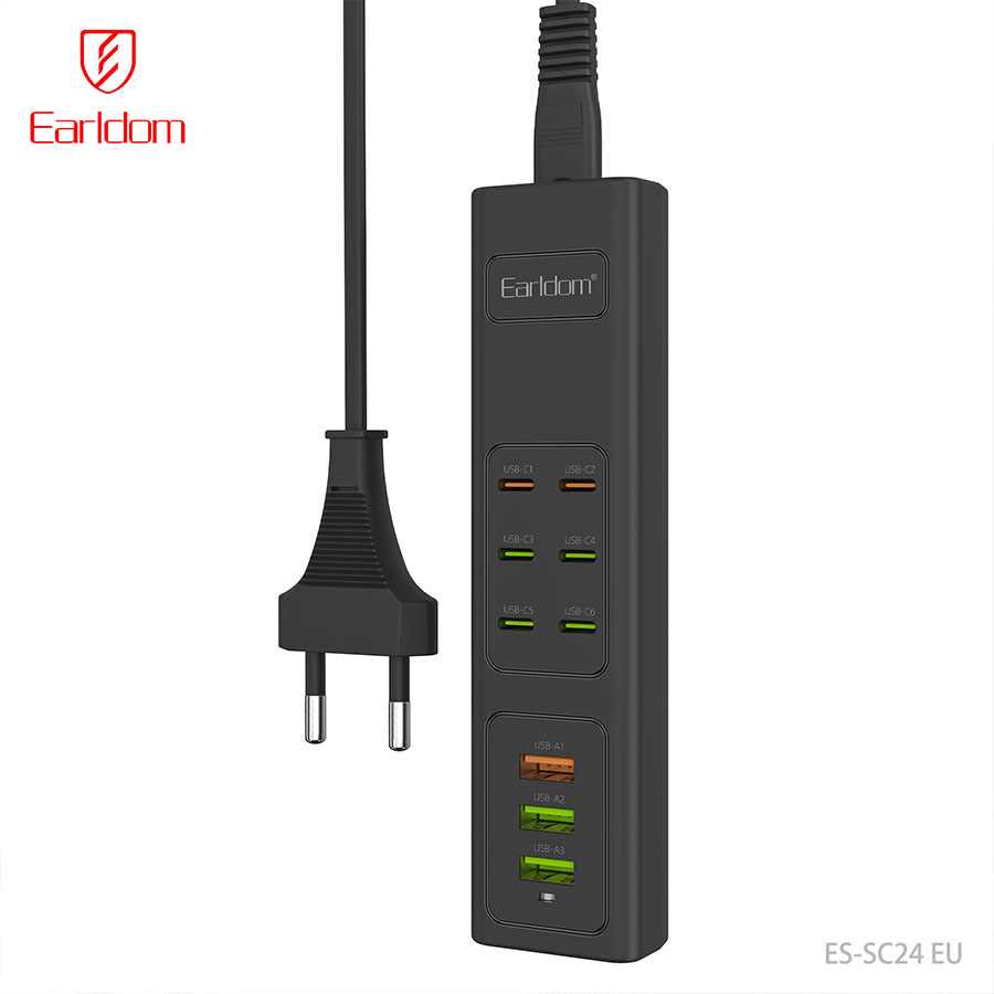 PRODUZNI KABAL ES-SC24 2PD+2C+1Q3.0+2USB 1M EARLDOM